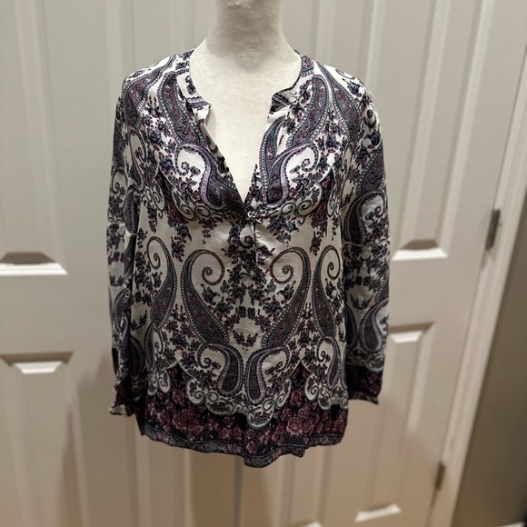 LUCKY Brand lightweight paisley print top, size small - Picture 1 of 12